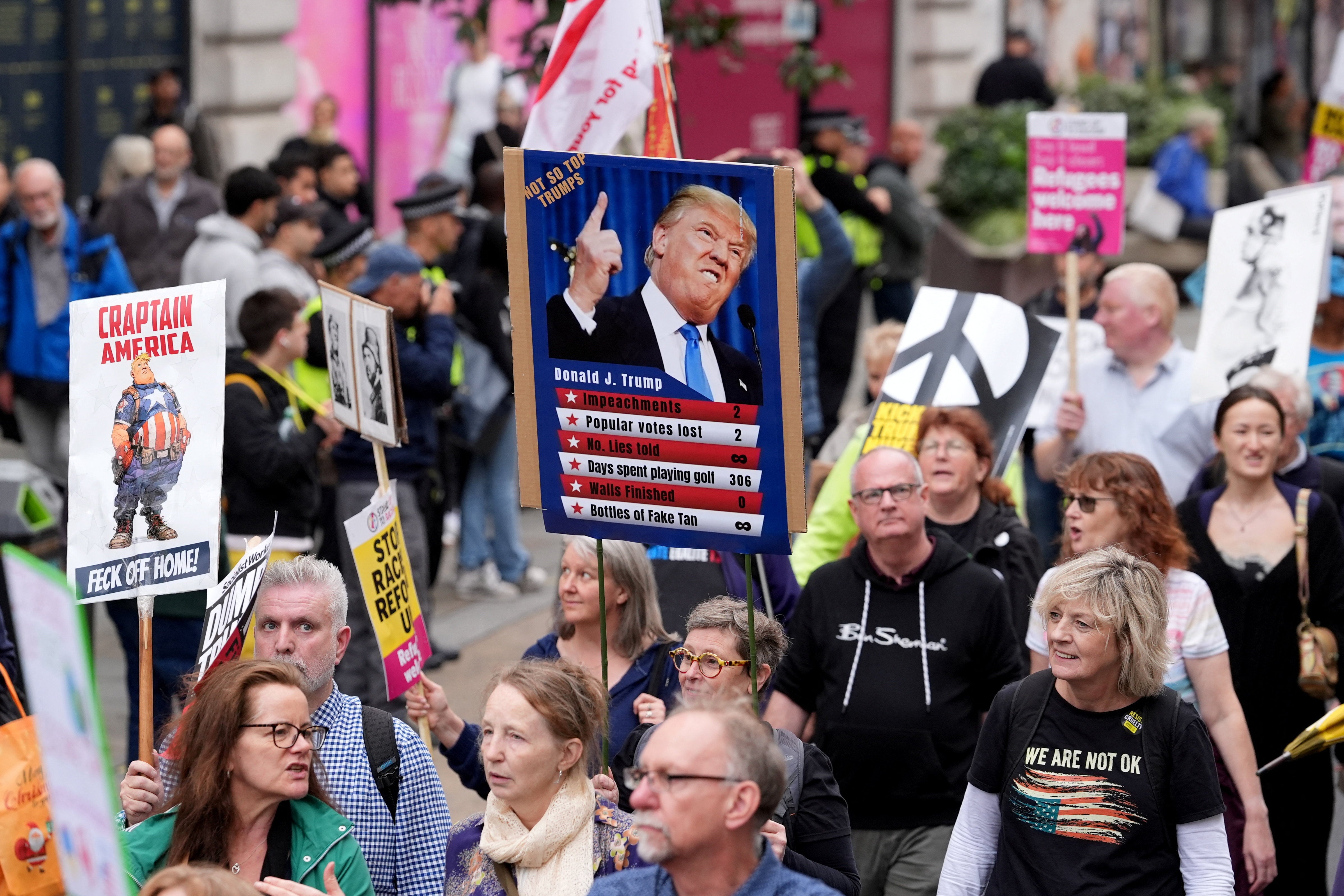 Thousands of people marched in London