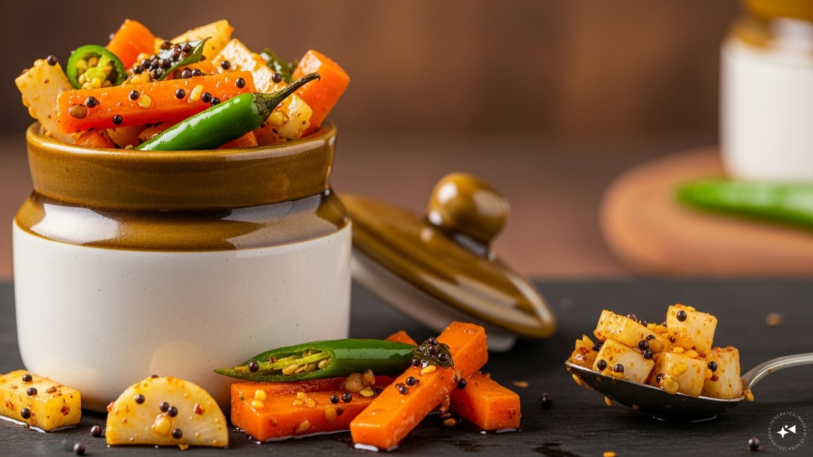 Rest and serveCover the bowl and let the achar rest for 1-2 hours at room temperature. This allows the vegetables to absorb the spices. The pickle is ready to eat instantly, though its flavor deepens if stored for a day. Rest and serveCover the bowl and let the achar rest for 1-2 hours at room temperature. This allows the vegetables to absorb the spices. The pickle is ready to eat instantly, though its flavor deepens if stored for a day.